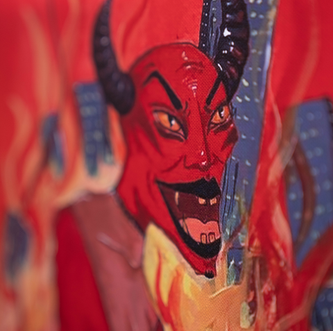 DEVIL'S TAROT MATTE PRINT WITH BORDER