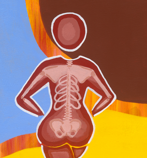 Desert Skeleton Matte Print with Border