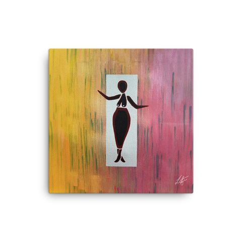 LADY IN THE RAIN HAND-STRETCHED CANVAS PRINT