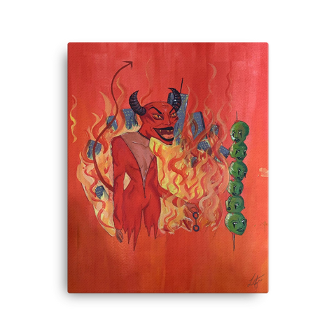 DEVIL'S TAROT HAND-STRETCHED CANVAS PRINT