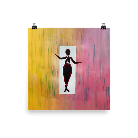 LADY IN THE RAIN MATTE PRINT