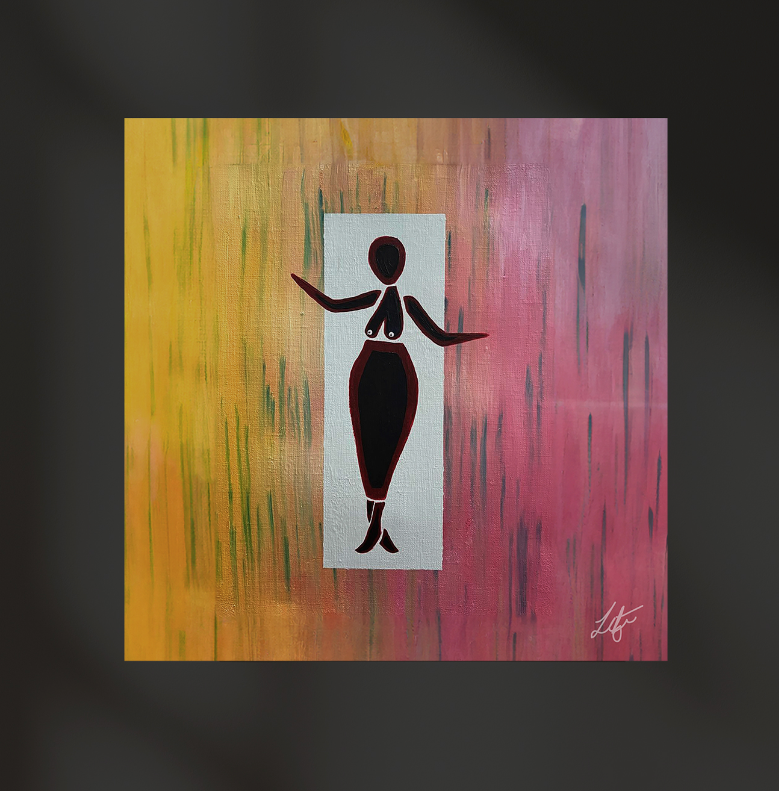 LADY IN THE RAIN MATTE PRINT