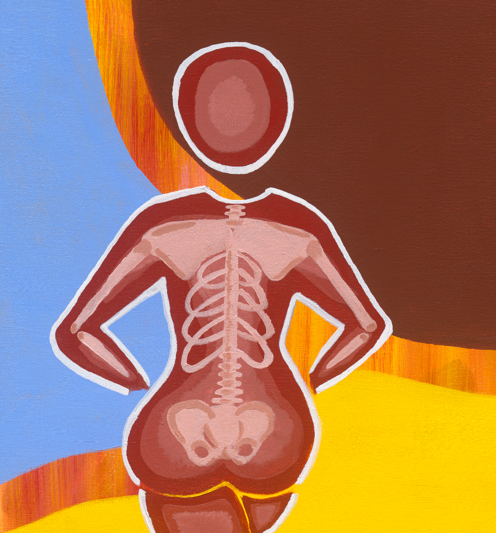 Desert Skeleton Matte Print with Border