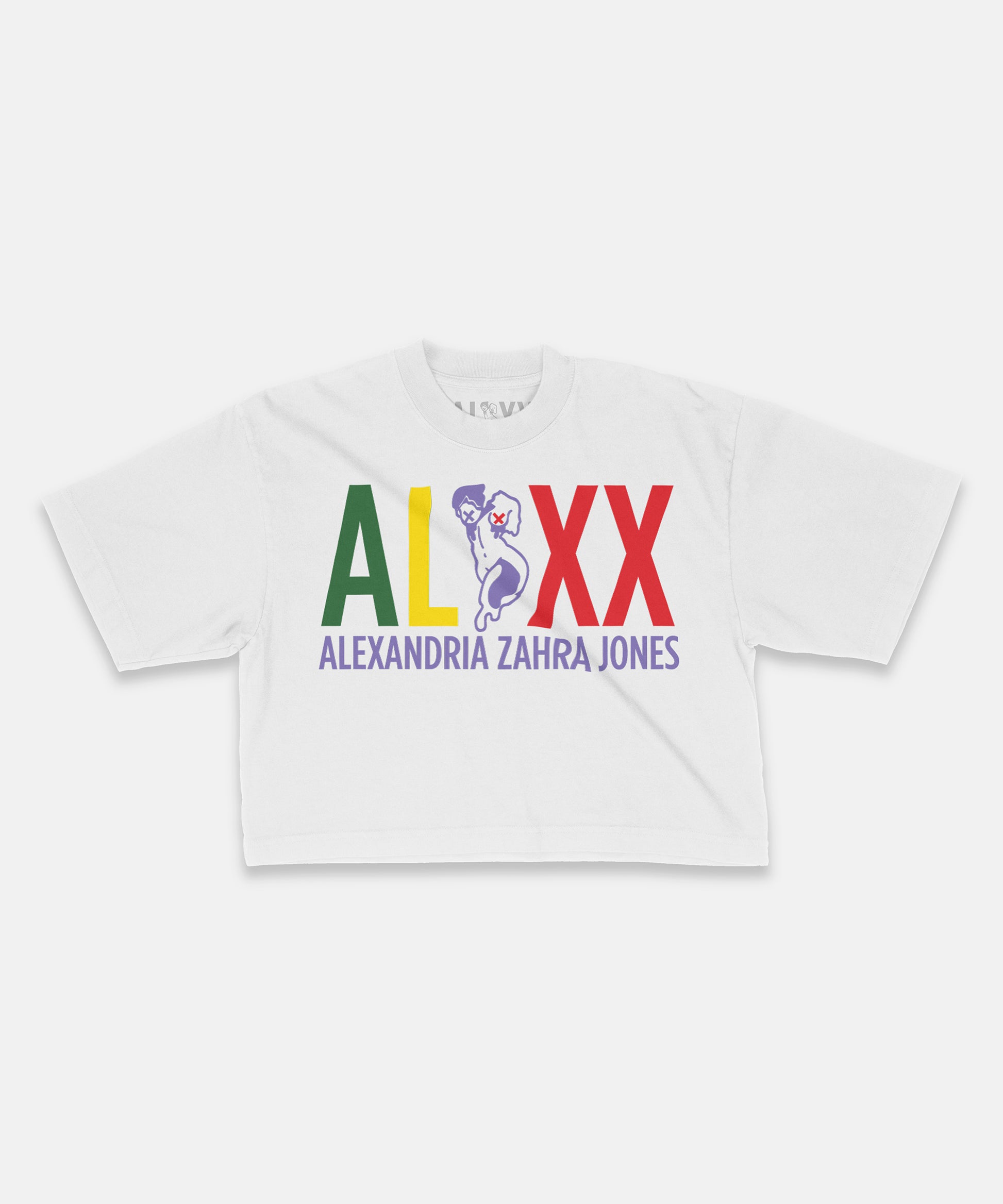 ALXX SIGNATURE CROP TEE WHITE