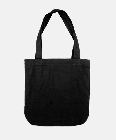 ALXX SIGNATURE BLACK COTTON DENIM TOTE BAG