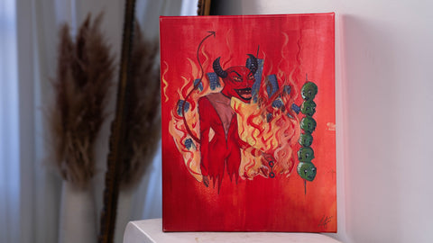 DEVILS TAROT CANVAS PRINT