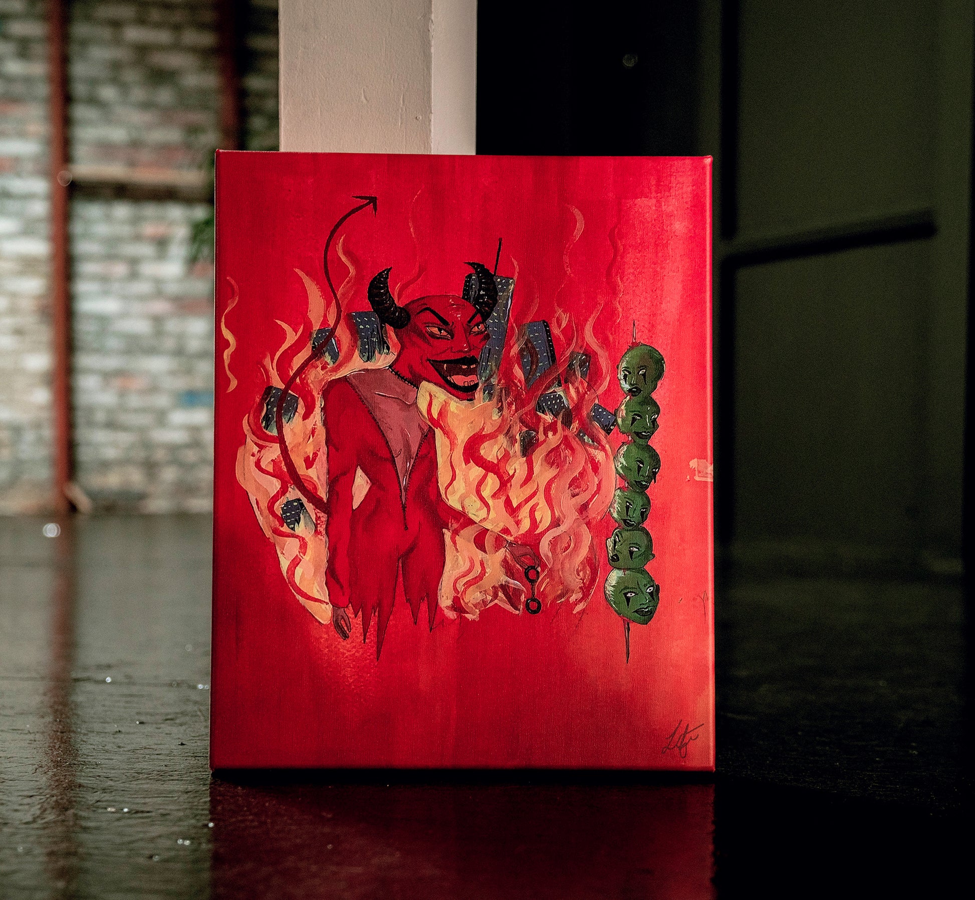 DEVIL'S TAROT HAND-STRETCHED CANVAS PRINT