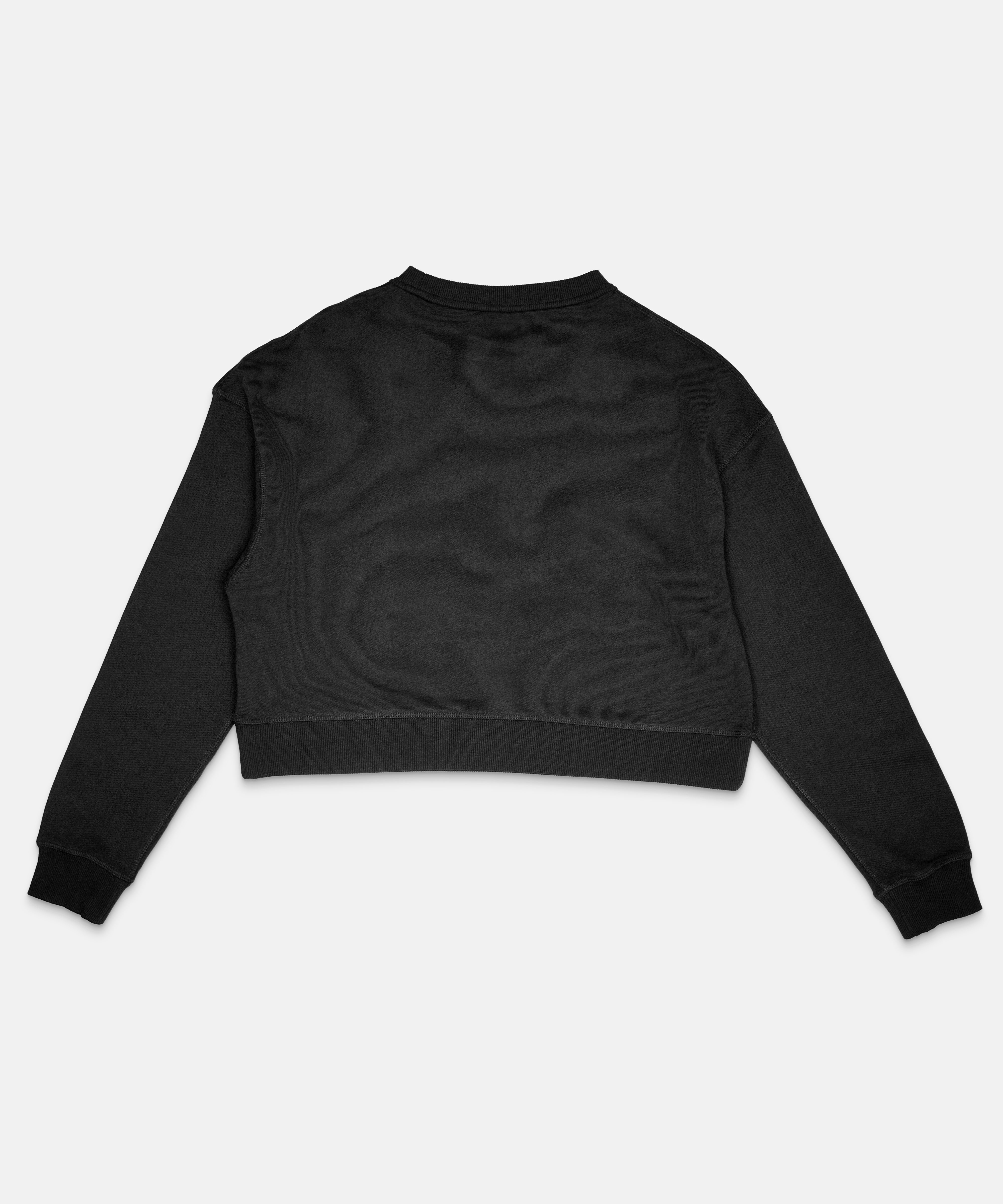 Black sweatshirt cropped cheap