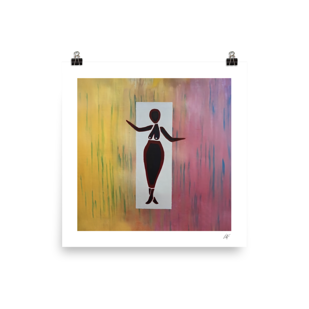 LADY IN THE RAIN MATTE PRINT WITH BORDER