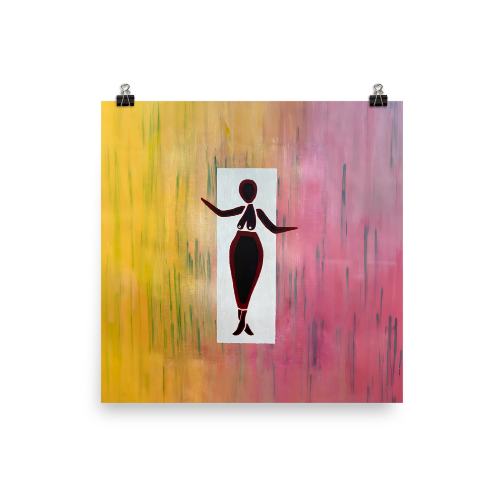 LADY IN THE RAIN MATTE PRINT