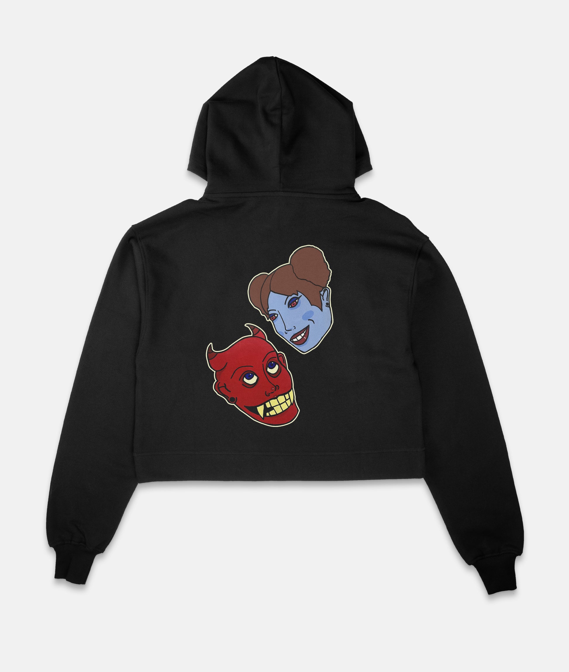 COLLIDED ZIP HOODIE 14OZ HEAVY WEIGHT TRUE BLACK