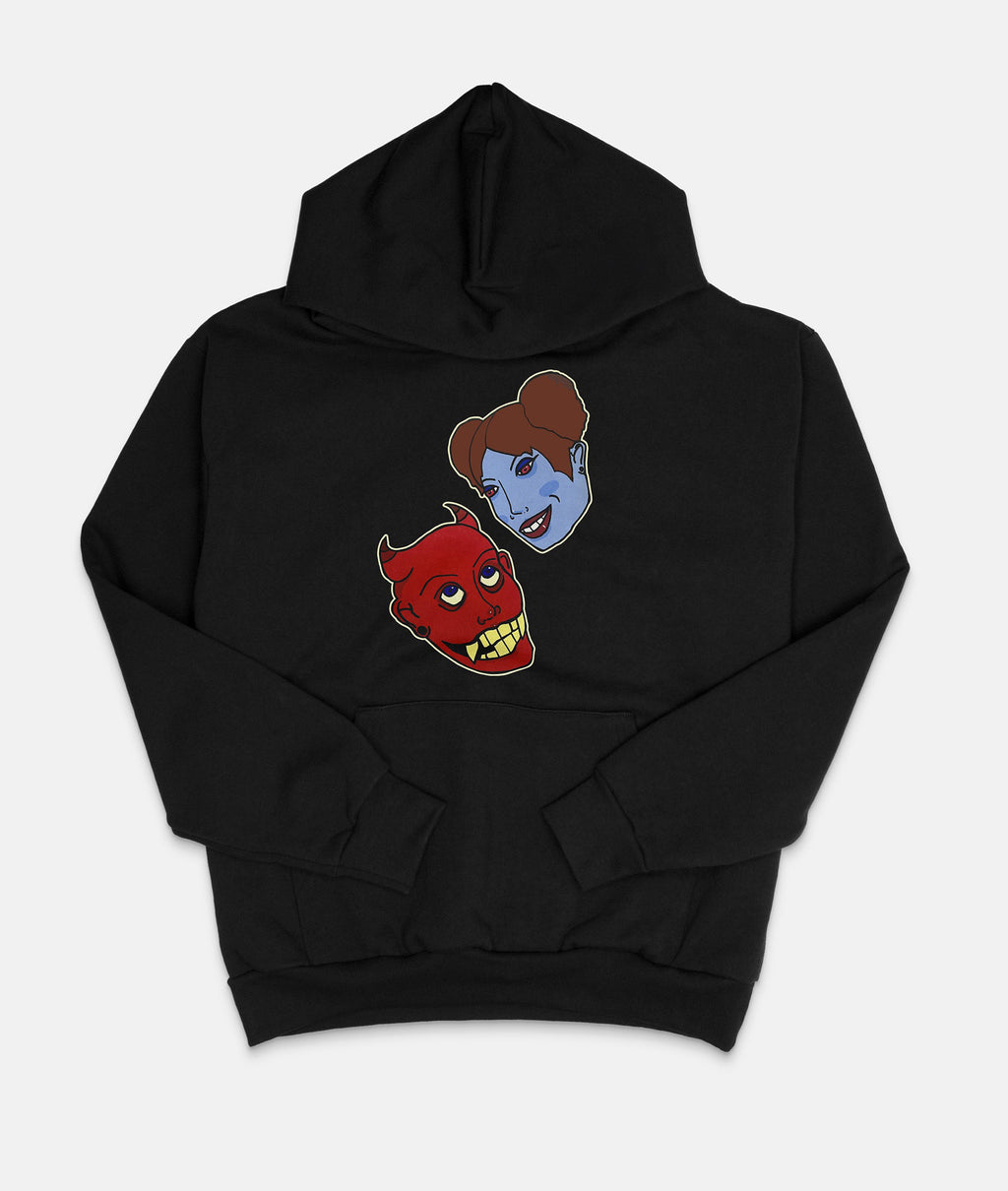 COLLIDED HOODIE 14OZ HEAVY WEIGHT TRUE BLACK - PRE-ORDER