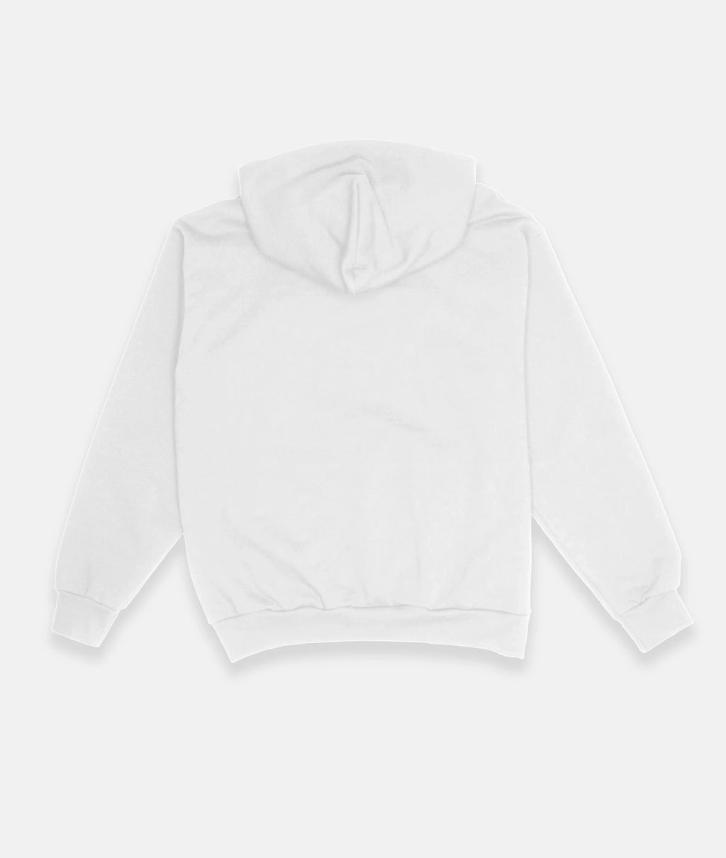 COLLIDED HOODIE 14OZ HEAVY WEIGHT WHITE - PRE-ORDER